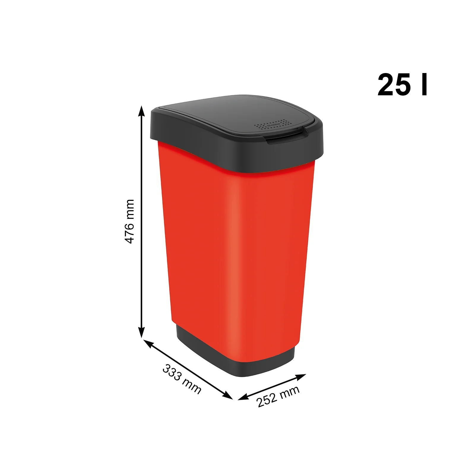 Kosz na śmieci 25 L TWIST srebrny metalizowany - Image 21