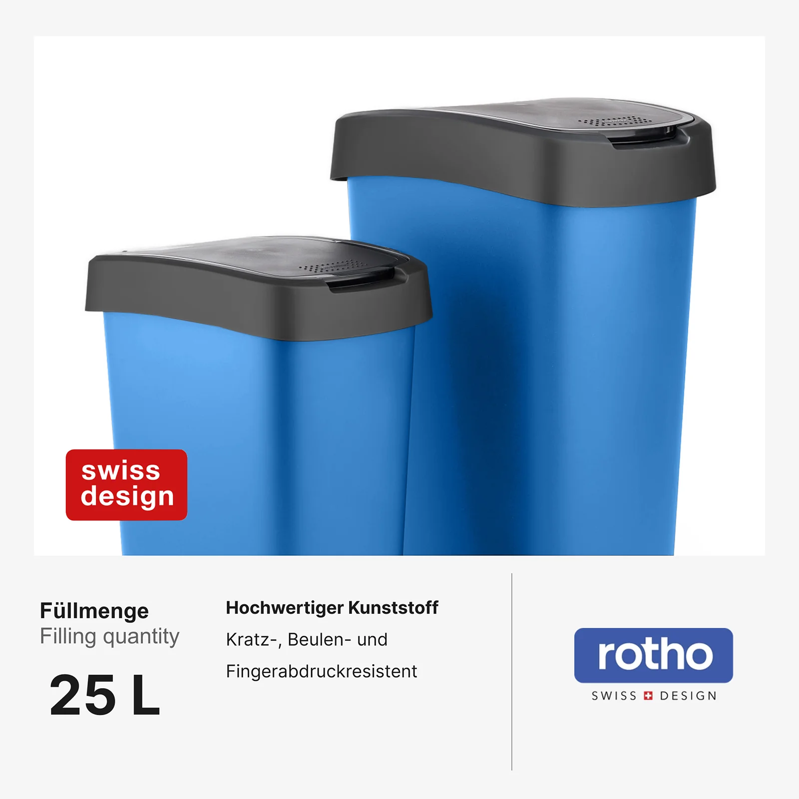 Kosz na śmieci 25 L TWIST srebrny metalizowany - Image 29