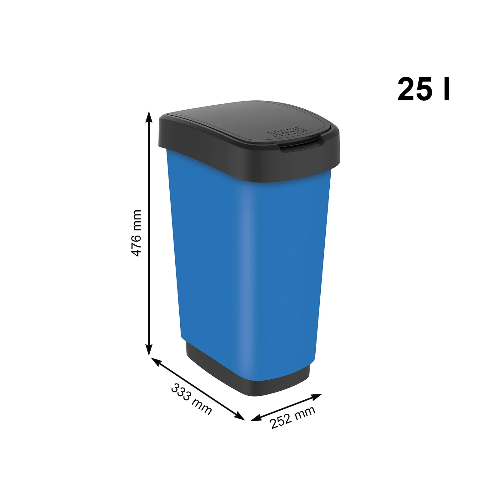 Kosz na śmieci 25 L TWIST srebrny metalizowany - Image 30