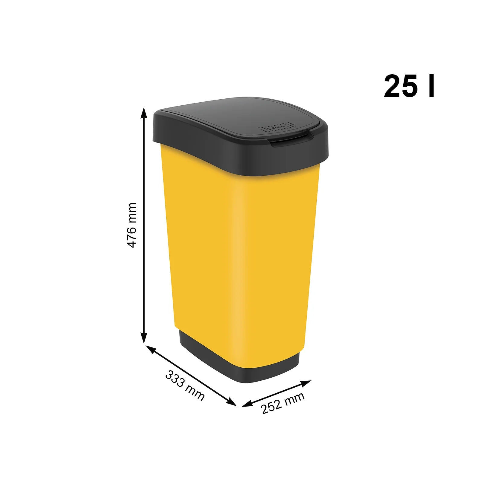 Kosz na śmieci 25 L TWIST srebrny metalizowany - Image 5
