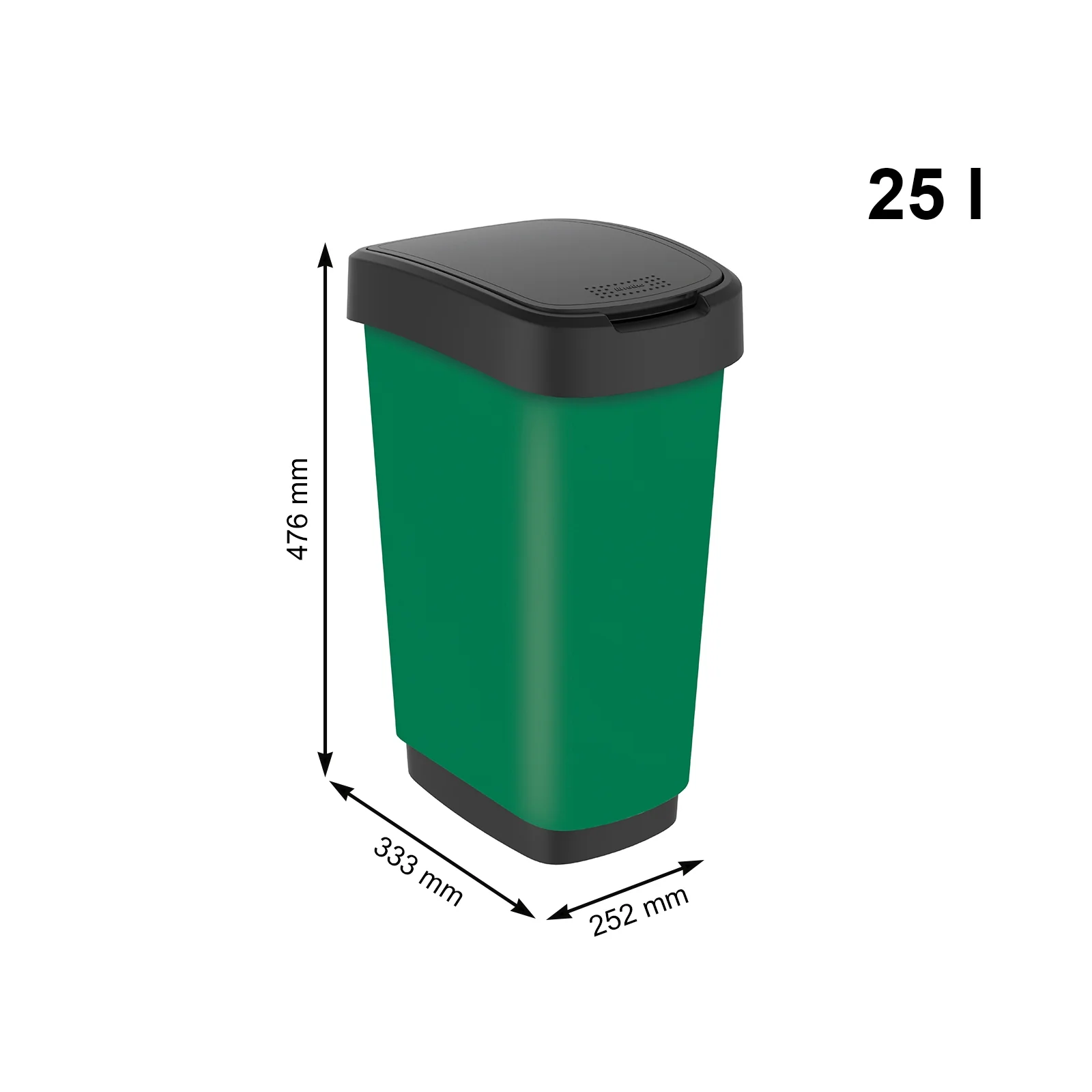 Kosz na śmieci 25 L TWIST srebrny metalizowany - Image 9