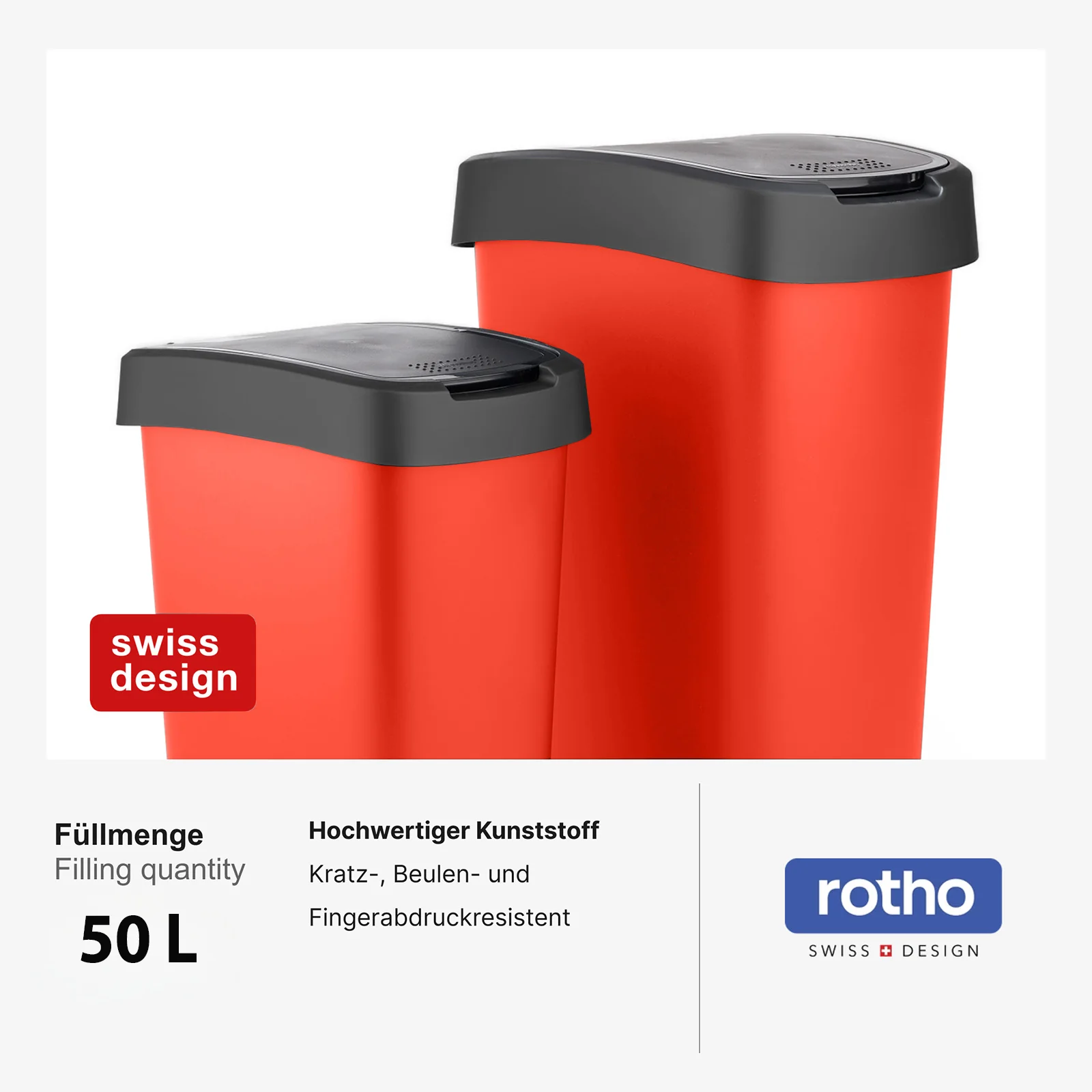 Kosz na śmieci 50 L TWIST srebrny metalizowany - Image 10