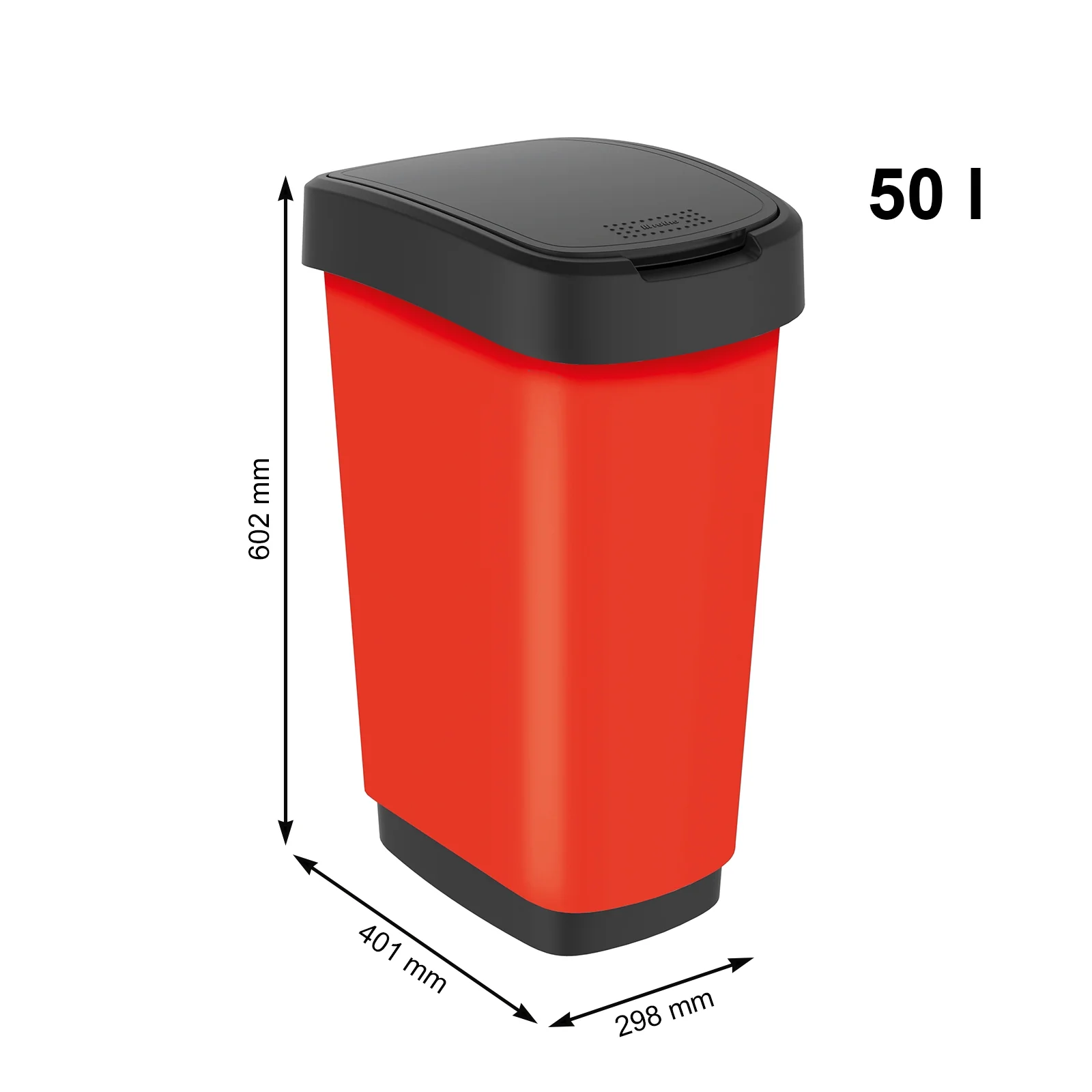 Kosz na śmieci 50 L TWIST srebrny metalizowany - Image 11