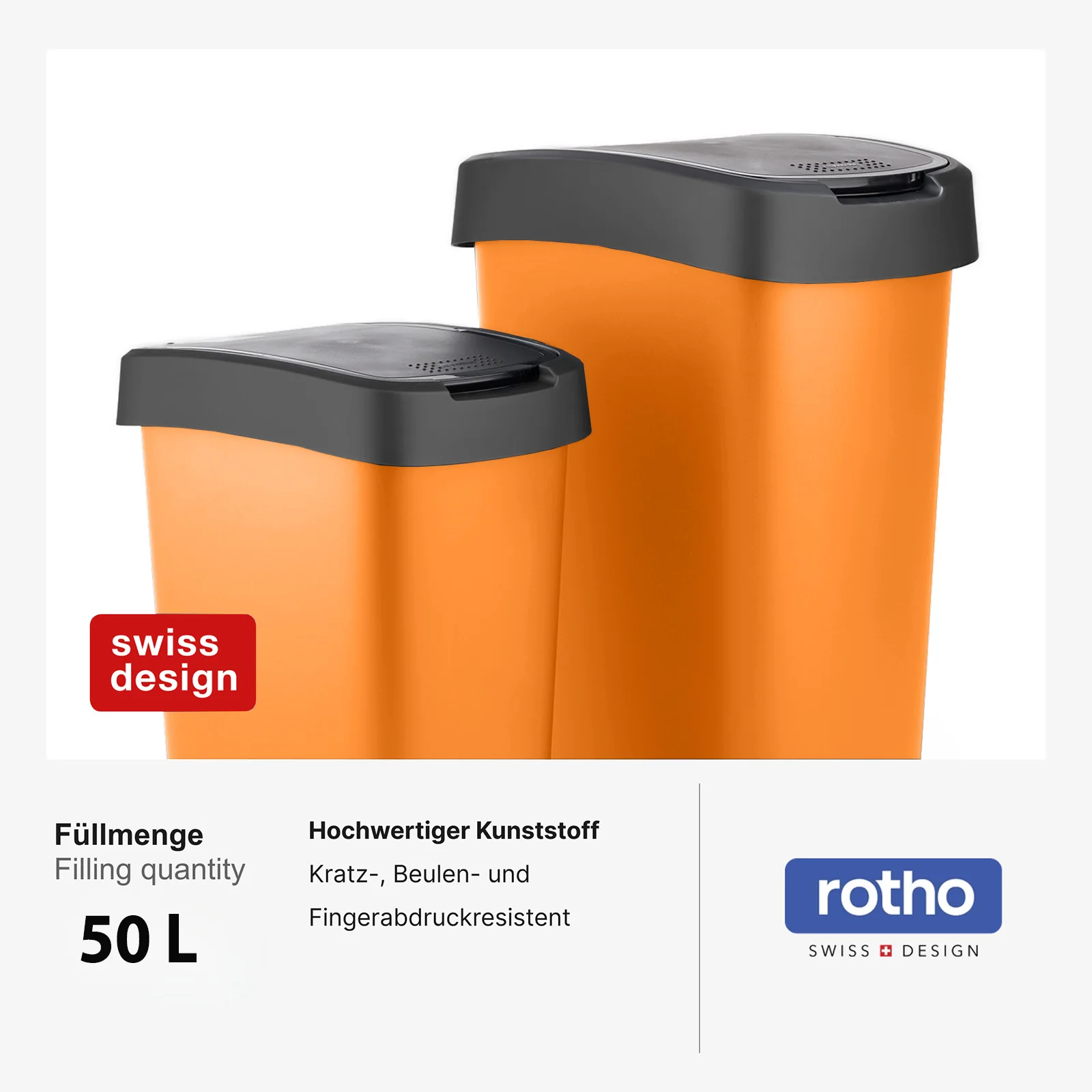 Kosz na śmieci 50 L TWIST srebrny metalizowany - Image 20