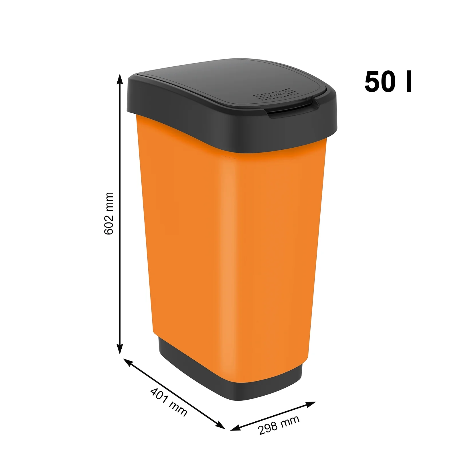 Kosz na śmieci 50 L TWIST srebrny metalizowany - Image 21