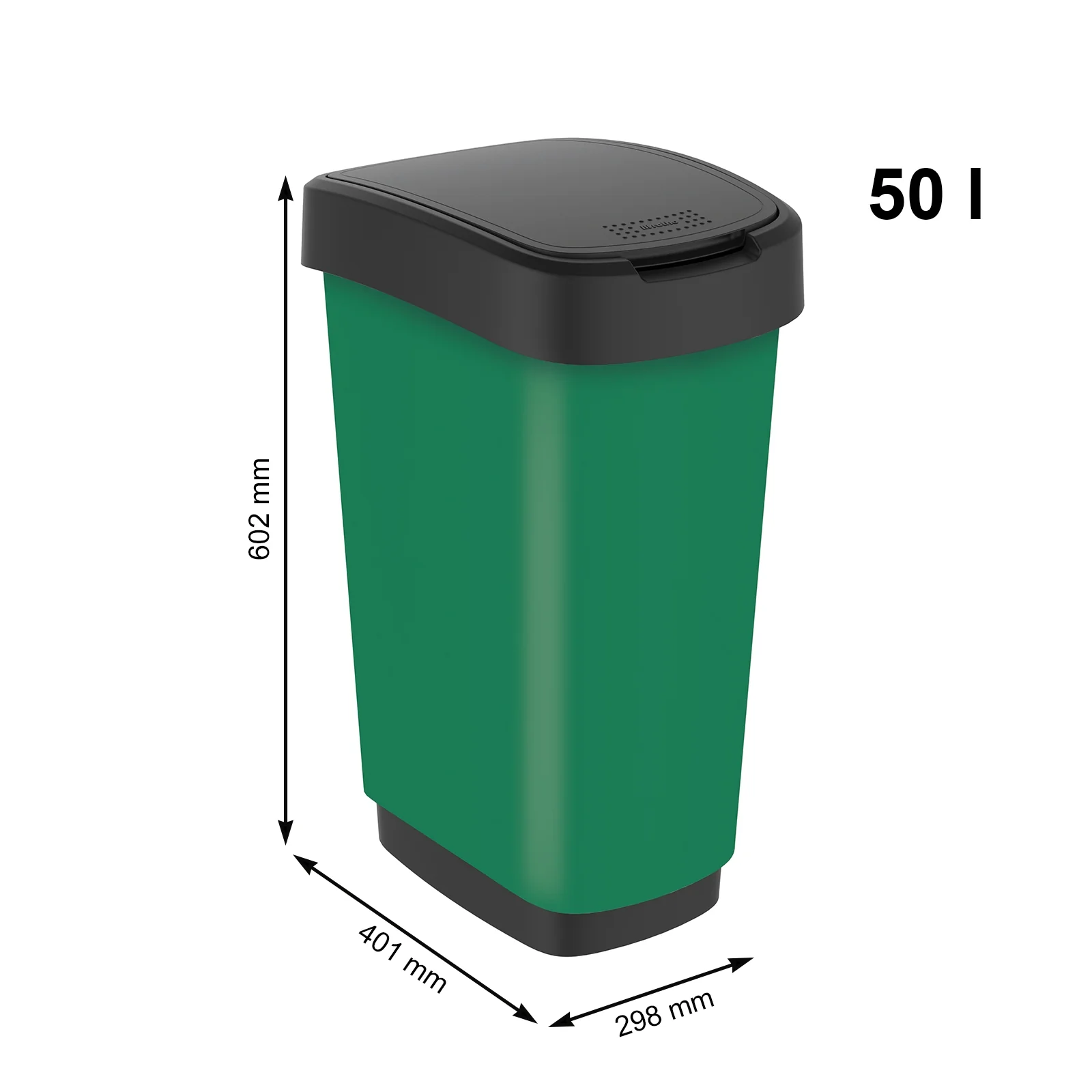 Kosz na śmieci 50 L TWIST srebrny metalizowany - Image 26
