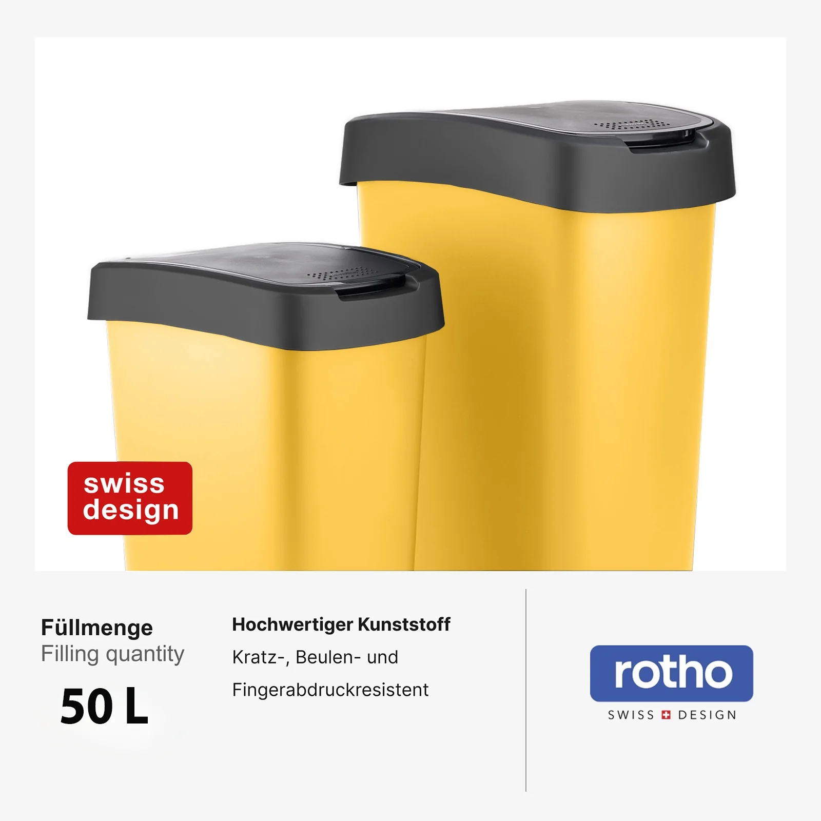 Kosz na śmieci 50 L TWIST srebrny metalizowany - Image 30