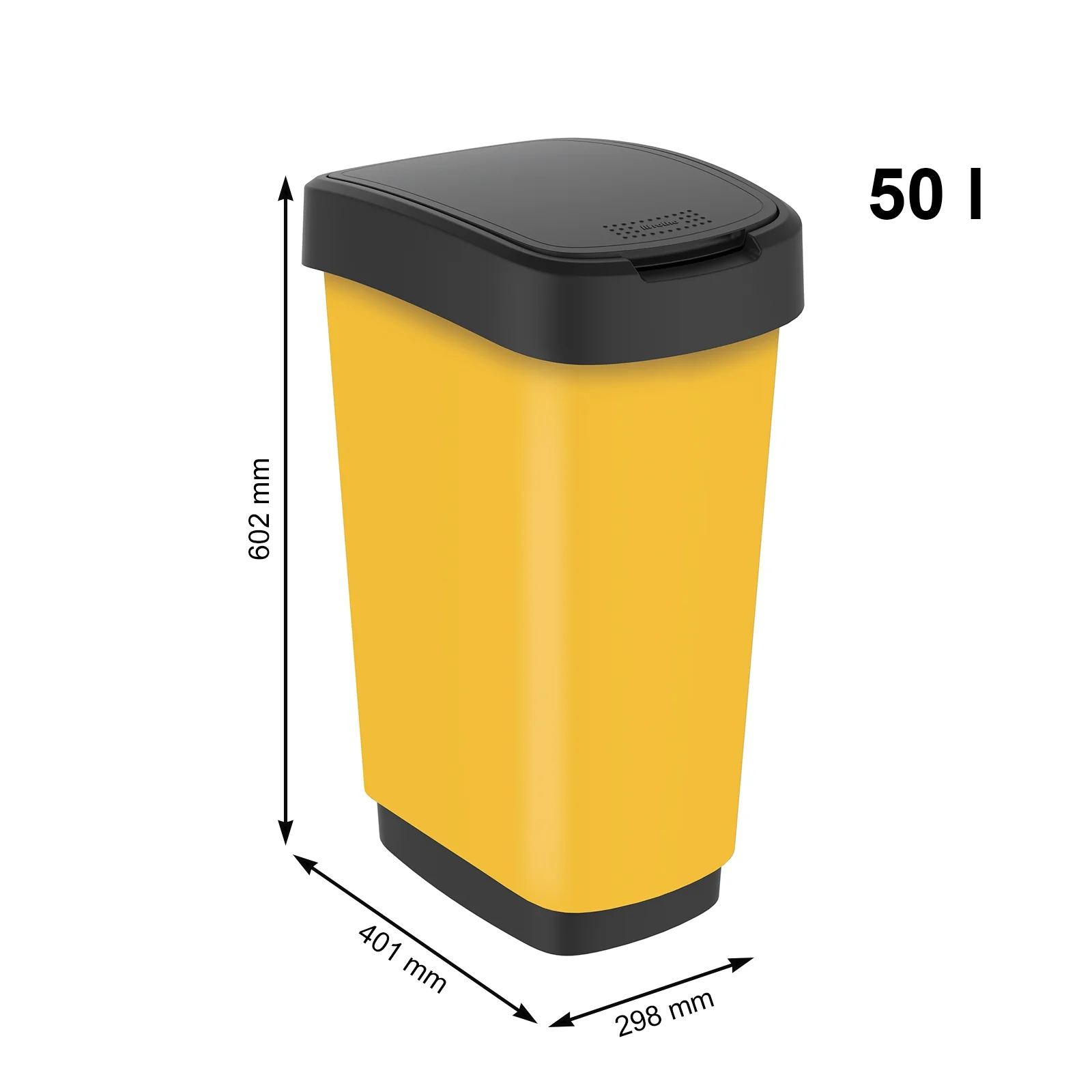 Kosz na śmieci 50 L TWIST srebrny metalizowany - Image 31