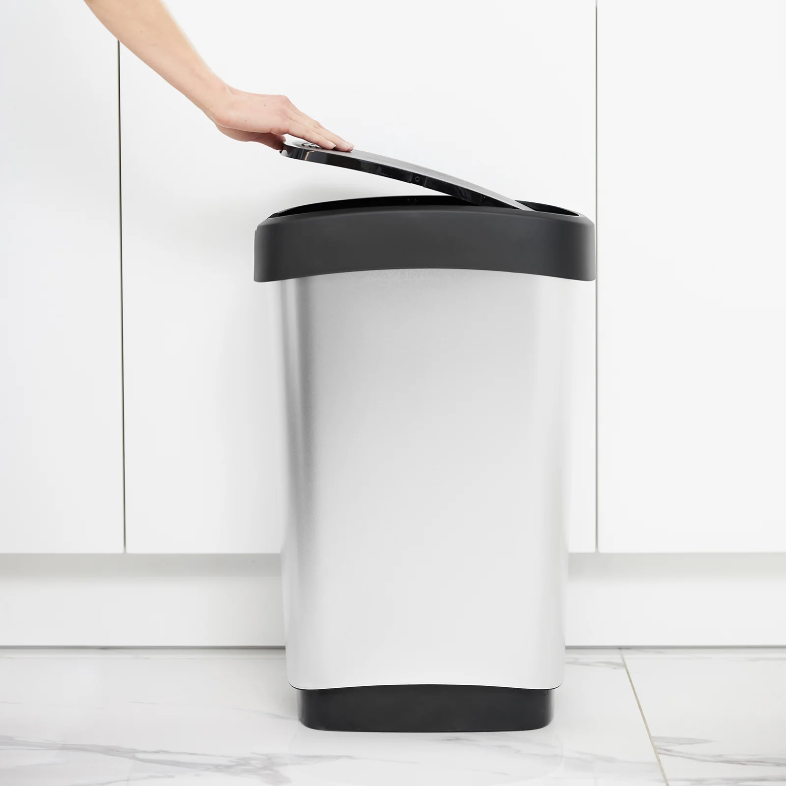 Kosz na śmieci 50 L TWIST srebrny metalizowany - Image 42