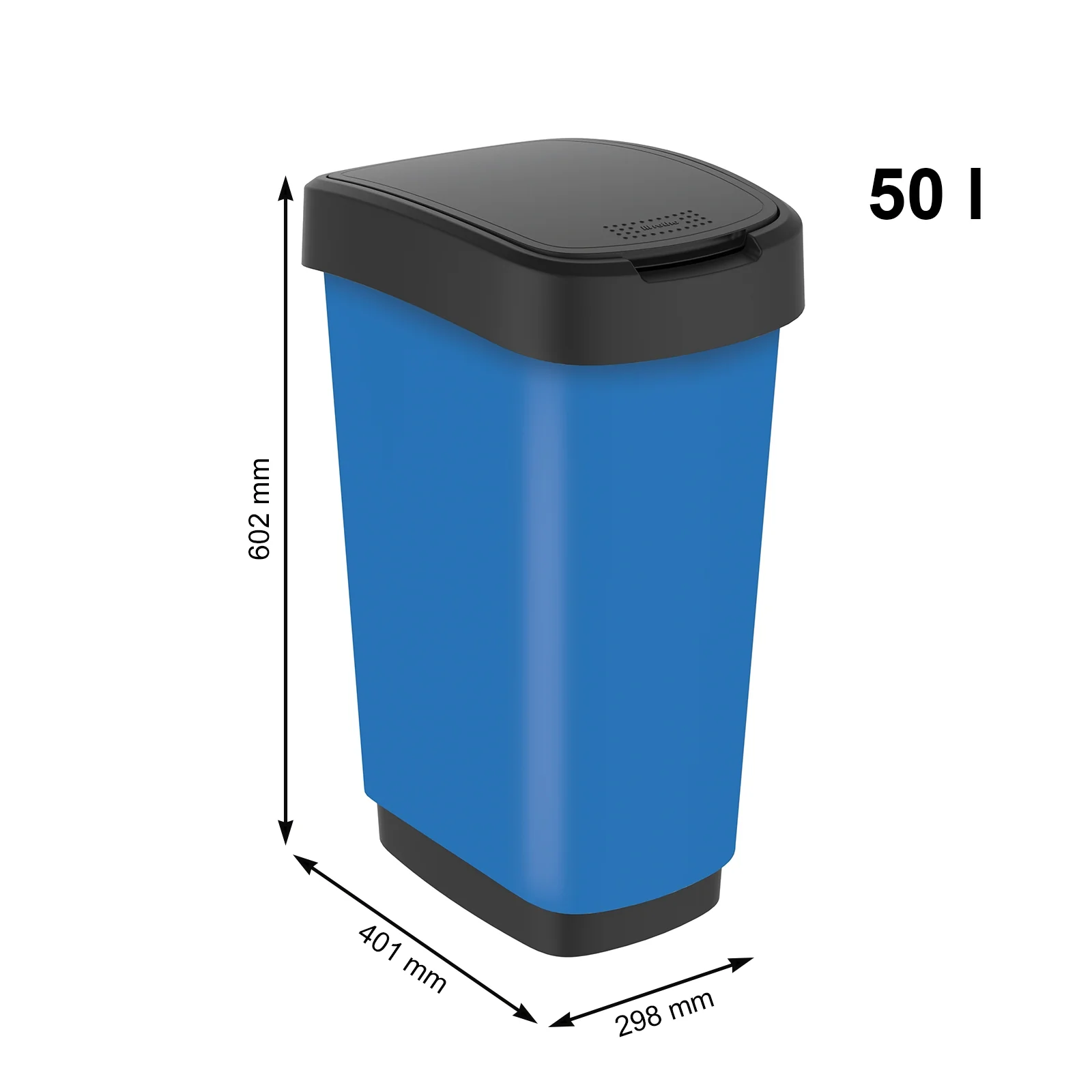 Kosz na śmieci 50 L TWIST srebrny metalizowany - Image 6