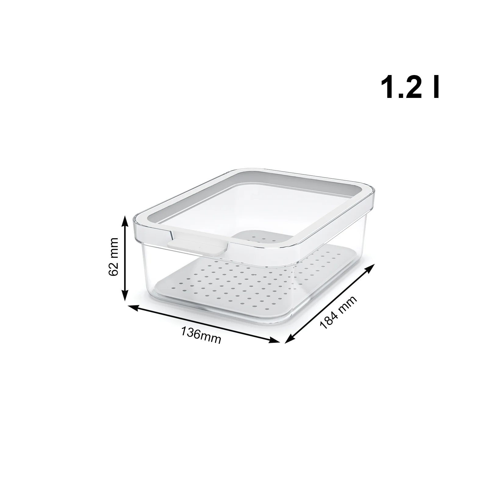 Pojemnik Organizer na żywność do lodówki 1,2 l - Image 3