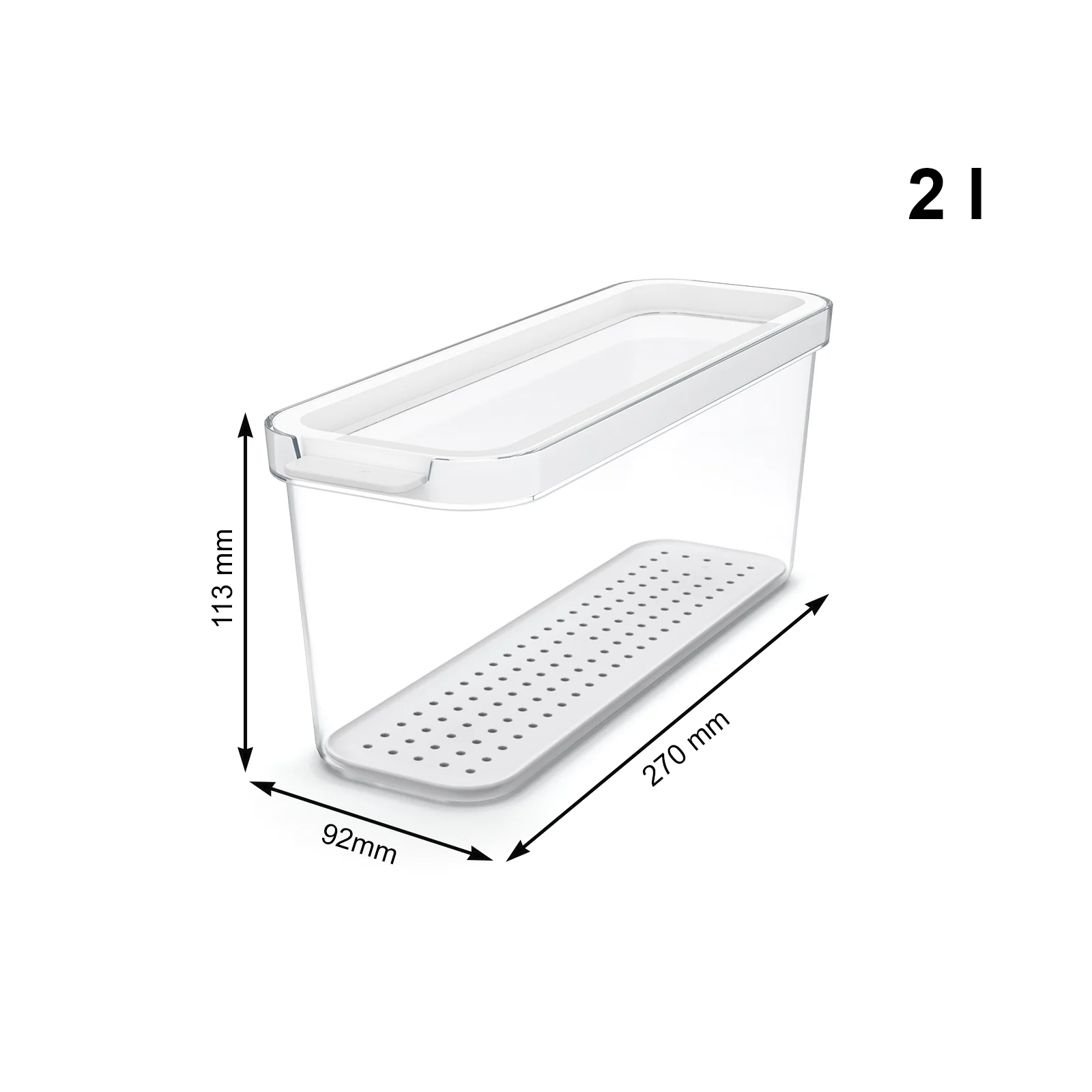Organizer do lodówki Pojemnik na żywność przezroczysty Rotho Cauma 2 l - Image 3
