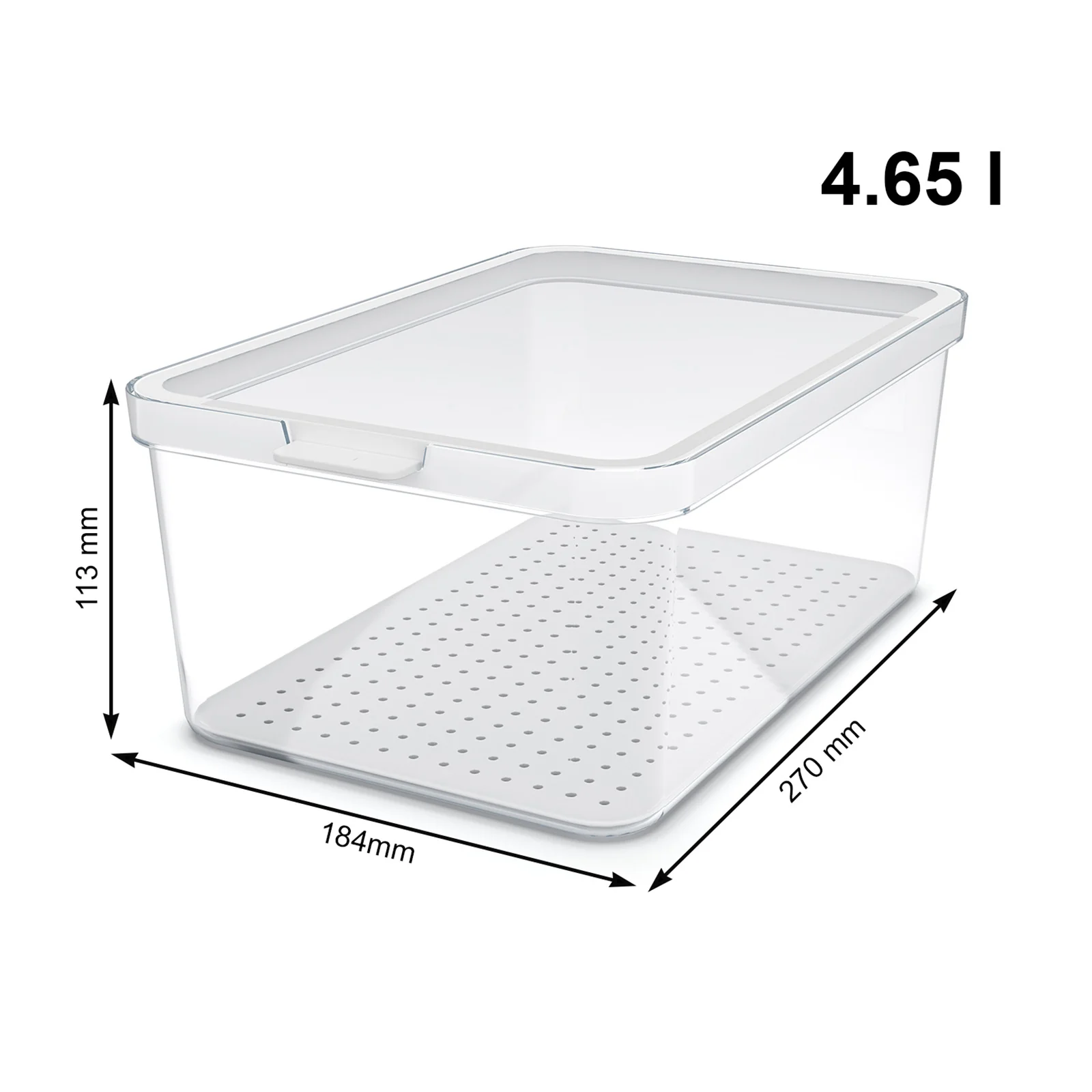 Organizer Pojemnik na żywność przezroczysty do lodówki Rotho Cauma 4,65 l - Image 3