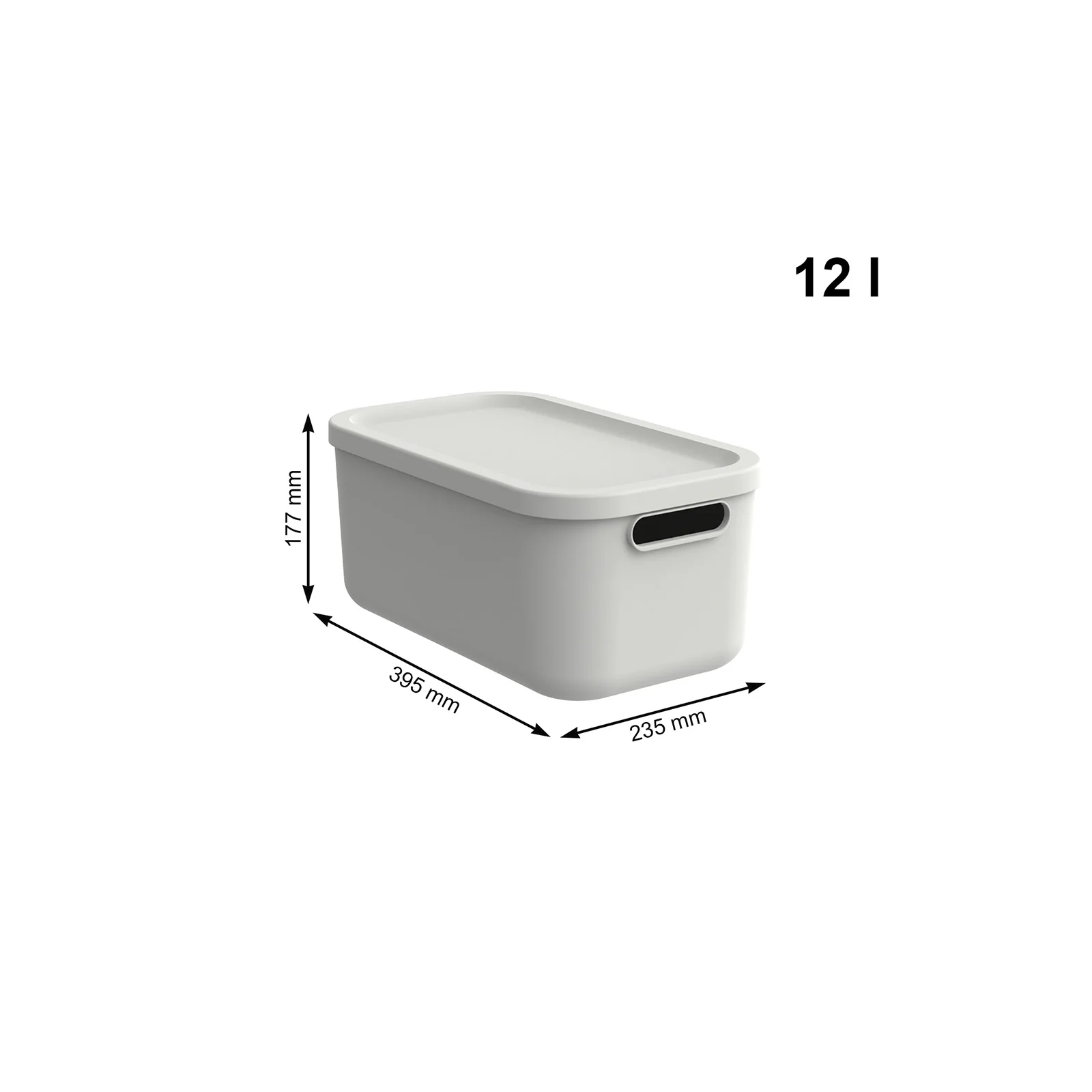Pudełko Pojemnik do domu na zabawki z pokrywką Rotho Albula 12 l Antracyt - Image 15
