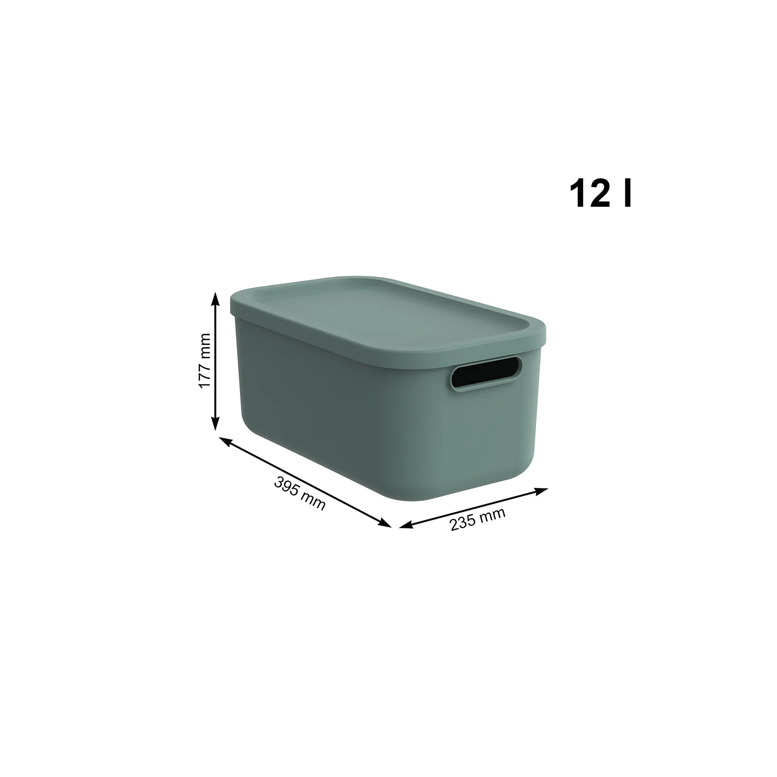 Pudełko Pojemnik do domu na zabawki z pokrywką Rotho Albula 12 l Antracyt - Image 16