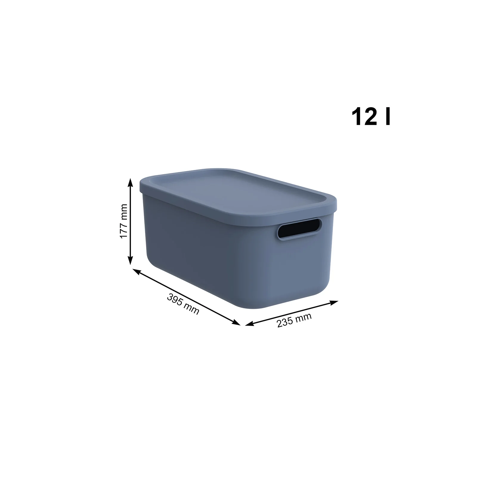 Pudełko Pojemnik do domu na zabawki z pokrywką Rotho Albula 12 l Antracyt - Image 17