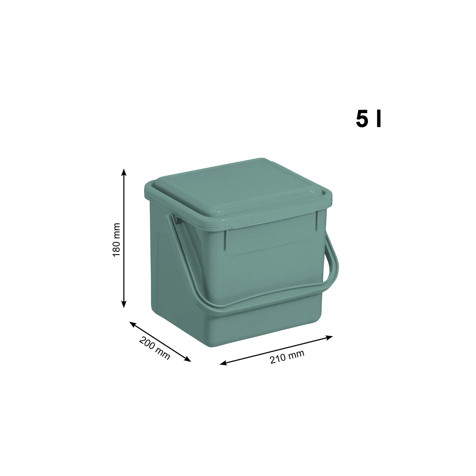 Wiaderko 4,5L BIO mistletoe green - Image 3