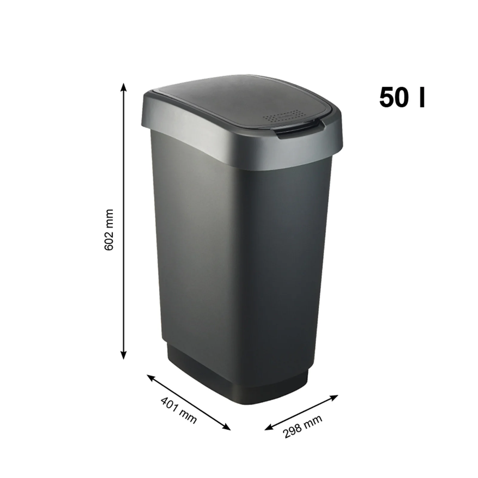 Zestaw 3 koszy na śmieci TWIST: 50 l, 25 l i 10 l - Image 3