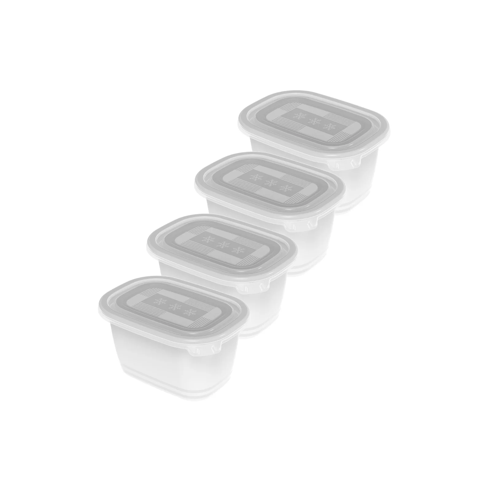 Pojemniki na żywność do zamrażania Rotho 4x 750 ml - Image 2