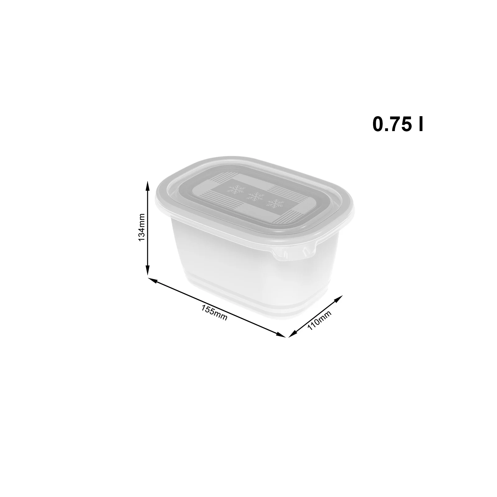 Pojemniki na żywność do zamrażania Rotho 4x 750 ml - Image 5