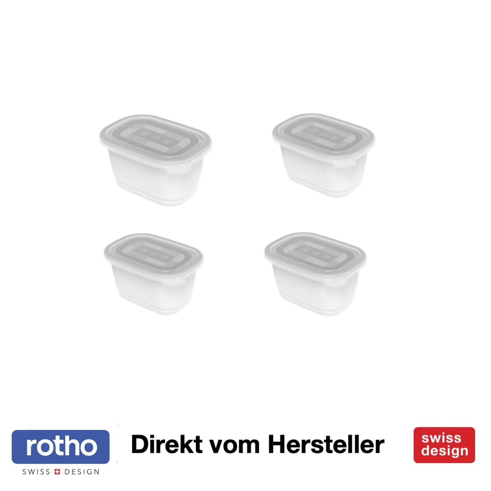 Pojemniki na żywność do zamrażania Rotho 4x 750 ml - Image 7